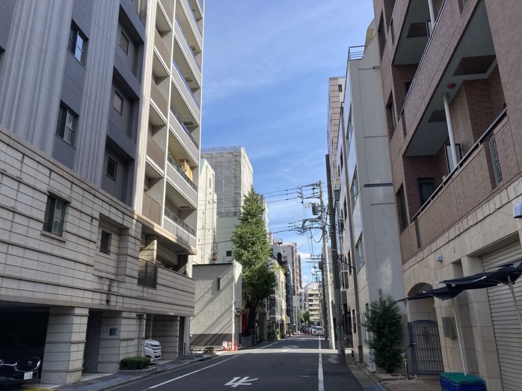 休日の新富町